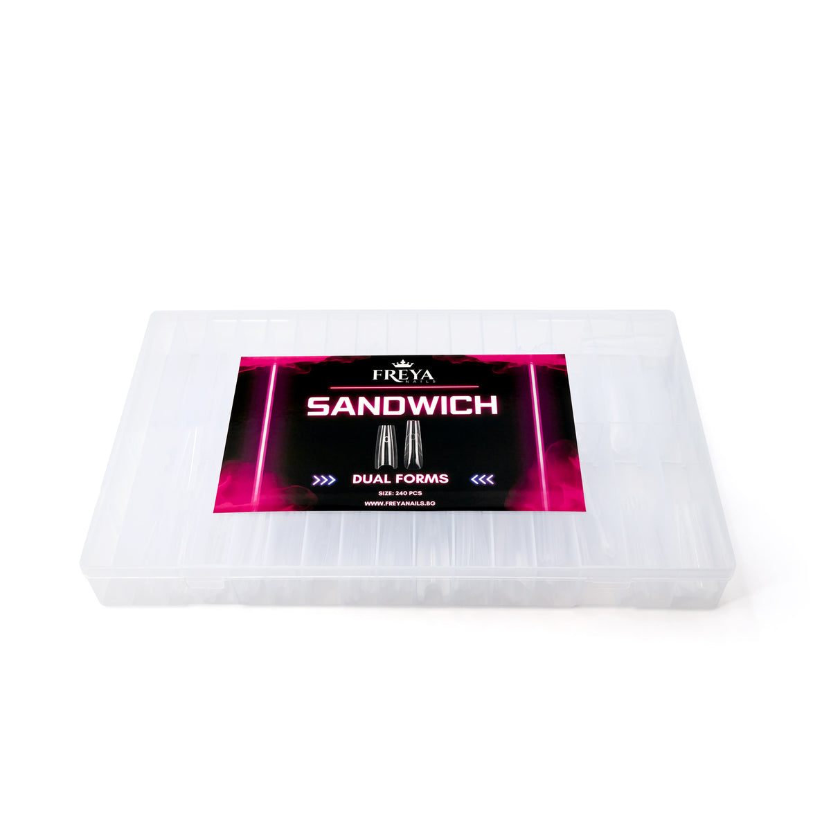 Горни форми - Sandwich dual-forms комплект за професионално изграждане и C-извивка, идеален за гел и акригел.