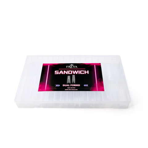 Горни форми - Sandwich dual-forms комплект за професионално изграждане и C-извивка, идеален за гел и акригел.