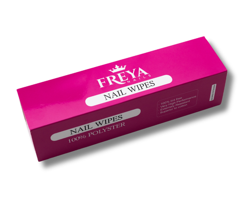 Безвлакнест тампон за маникюр - Freya Nail Wipes в розова опаковка, 100% полиестер