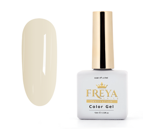 Гел лак Milky White от Freya Nails за класическо лакиране, супер пигментация, премахване с ел. пила или течност, без аромат.