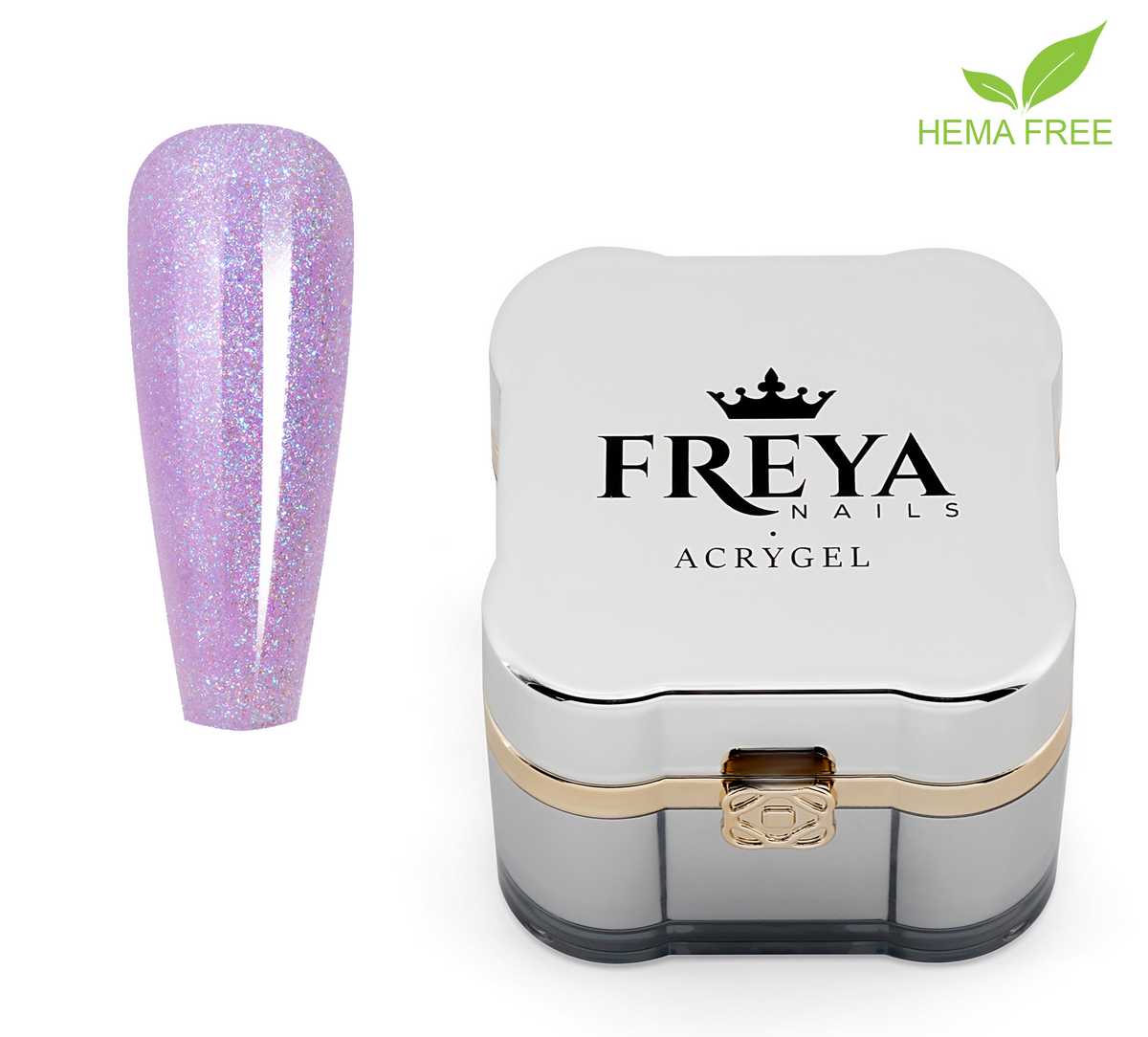 Гел лак Glitter Acrygel 02 от FREYA Nails - акригел, хема безплатен, професионален маникюр, топ цени | Поръчай от FREYA Nails