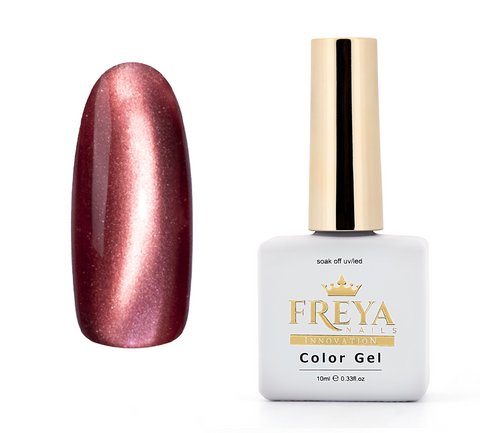 Гел лак Lux Cat Eye - 20 с червено розови нюанси и стъклен блясък