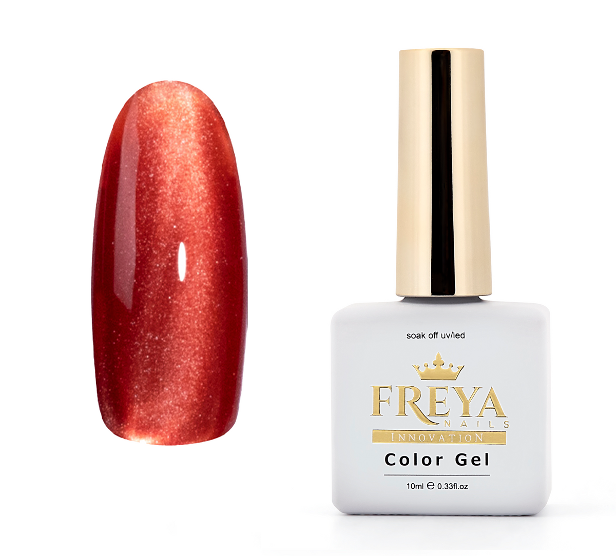 Гел лак Lux Cat Eye - 26 червено розово на Freya Nails