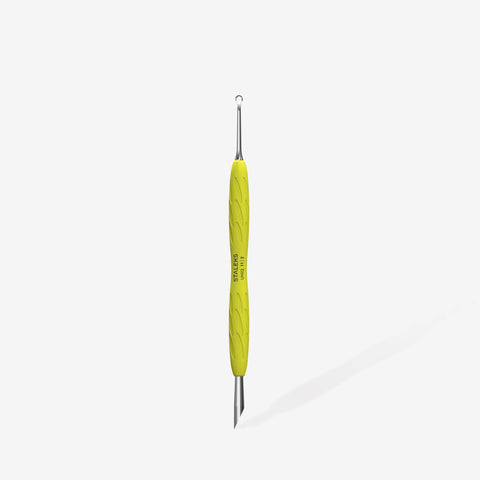 Manicure pusher with curette and silicone handle STALEKS “Gummy” UNIQ 11 TYPE 2
