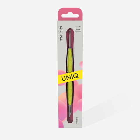 Manicure pusher with curette and silicone handle STALEKS “Gummy” UNIQ 11 TYPE 2